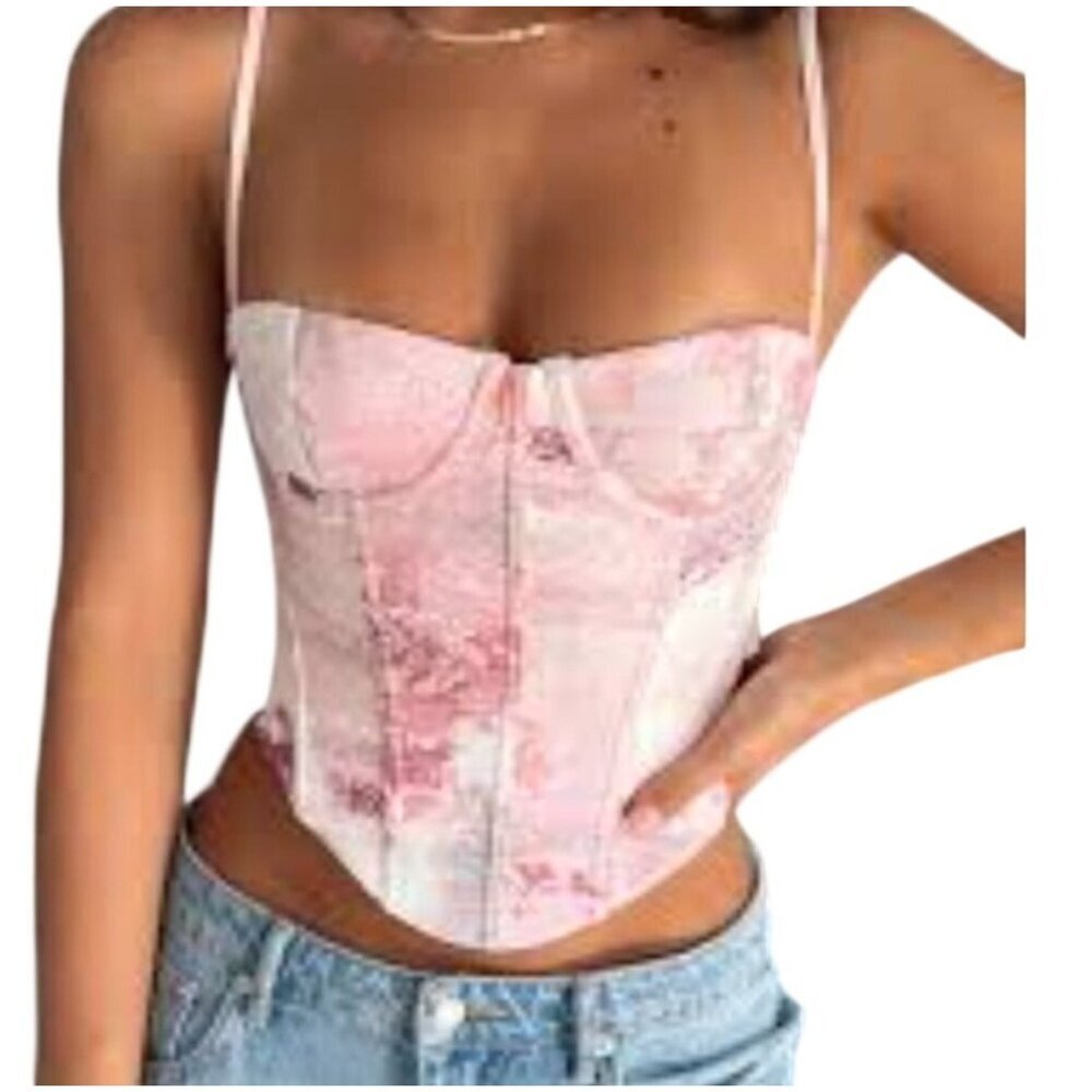White Fox In the Morning Bustier Primrose Pink Medium Coquette Feminine